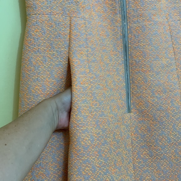 Akris Punto | Orange Zip Front Lined Pocket Fit & Flare Midi Sleeveless Dress 10 - Picture 10 of 17
